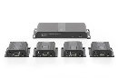 Digitus Sada HDMI Extender Rozbočovač, 1x4, 40 m, 1080p přes síťový kabel (CAT6 / 6a / 7), 1x výstup
