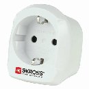 Skross SKR1500230E - Cestovní Adaptér Evropa na UK Zemněný