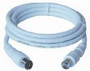 PremiumCord TV kabel M/F konektor 90°, 75 Ohm 1,5m