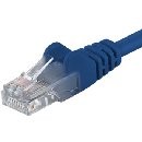 PremiumCord Patch kabel UTP RJ45-RJ45 level 5e 0.25m modrá
