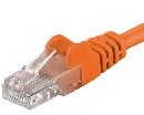 PremiumCord Patch kabel UTP RJ45-RJ45 level 5e 0.25m oranžová