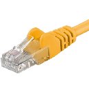 PremiumCord Patch kabel UTP RJ45-RJ45 level 5e 0.25m žlutá