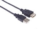PremiumCord USB 2.0 kabel prodlužovací, A-A, 1m černá