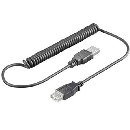 PremiumCord USB 2.0 kabel prodlužovací kroucený, A-A, 50cm až 150cm