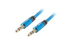LANBERG Minijack 3.5mm M / M 3 PIN kabel 2m, modrý