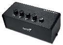 Genius Stereo Switching Box , Přepínač, audio, 2x RCA vstup, 5x 3,5mm jack výstup, stereo, černý