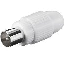 PremiumCord TV antenní konektor IEC přímý-M, 75 Ohm