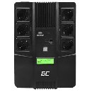 Green Cell Nepřerušitelný zdroj napájení  UPS AiO 800VA 480W s LCD displejem | VERZE EU | 6x zásuvky