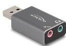 Delock Externí USB zvuková karta se zvukovým adaptérem Plug & Play se 2 x stereofonními konektor