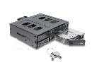 Delock Mobilní rámeček rozměru 5.25” pro 4 x 2.5” HDD / SSD SATA nebo SAS, se zámkem